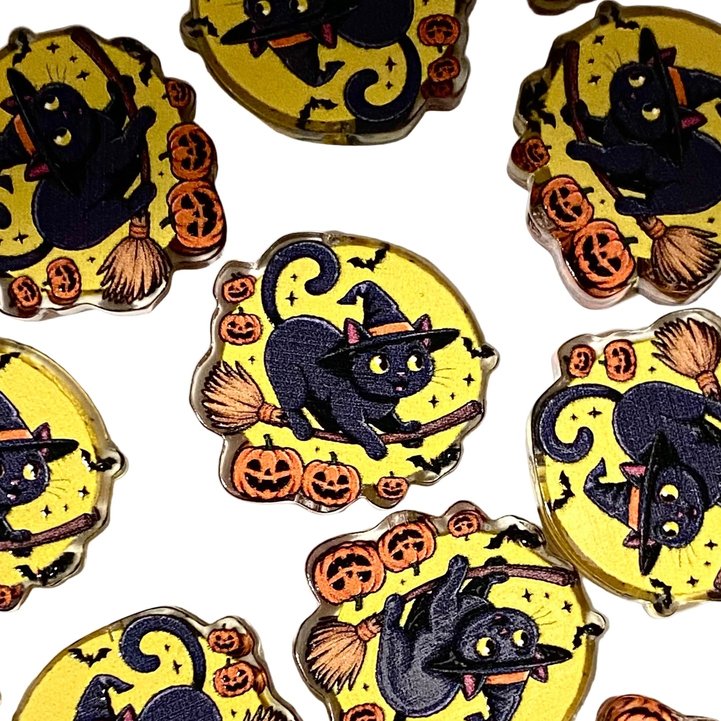 Spooky Little Kitty Acrylic Focal Beads