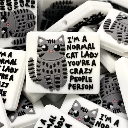 I'm a Normal Cat Lady Silicone Focal Beads