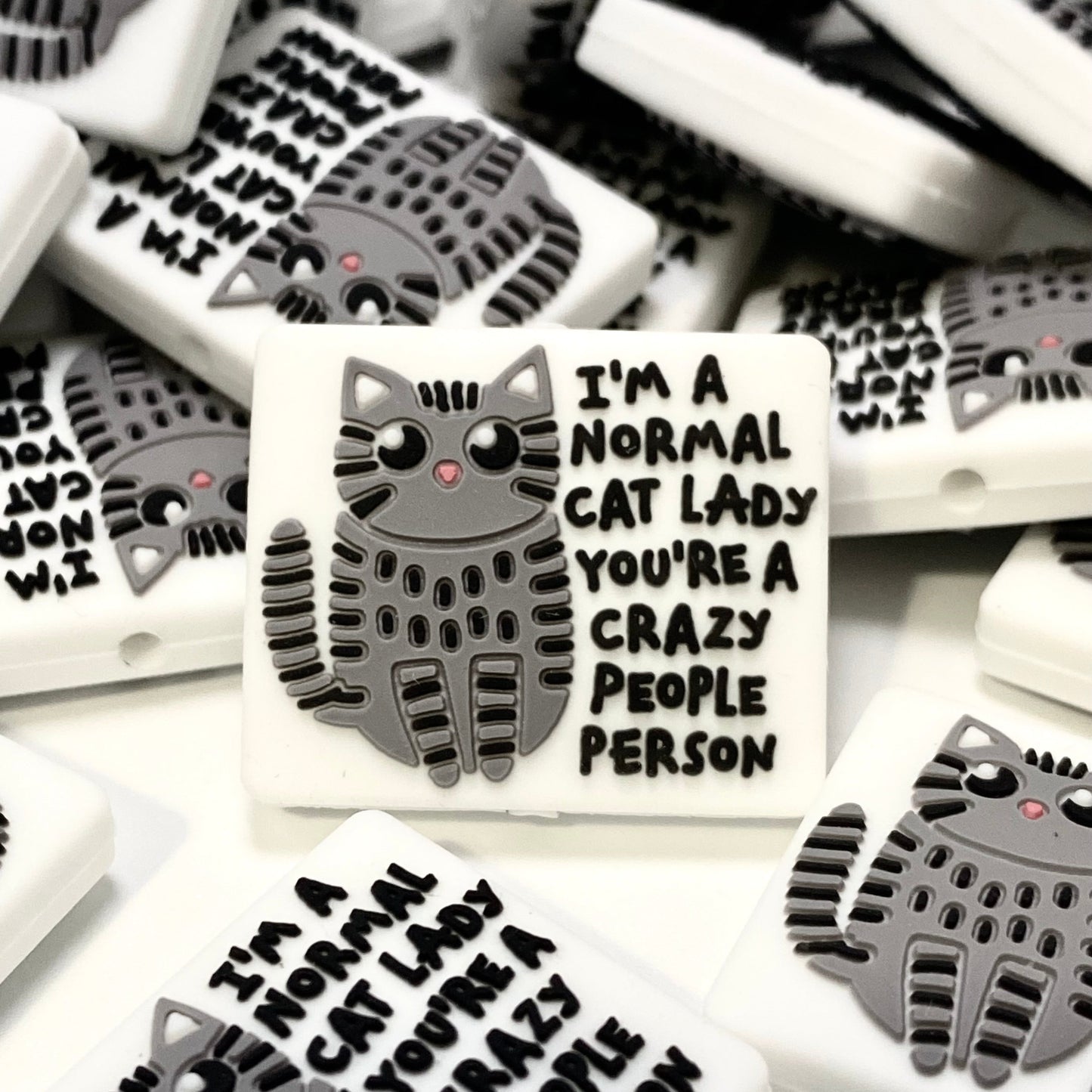 I'm a Normal Cat Lady Silicone Focal Beads