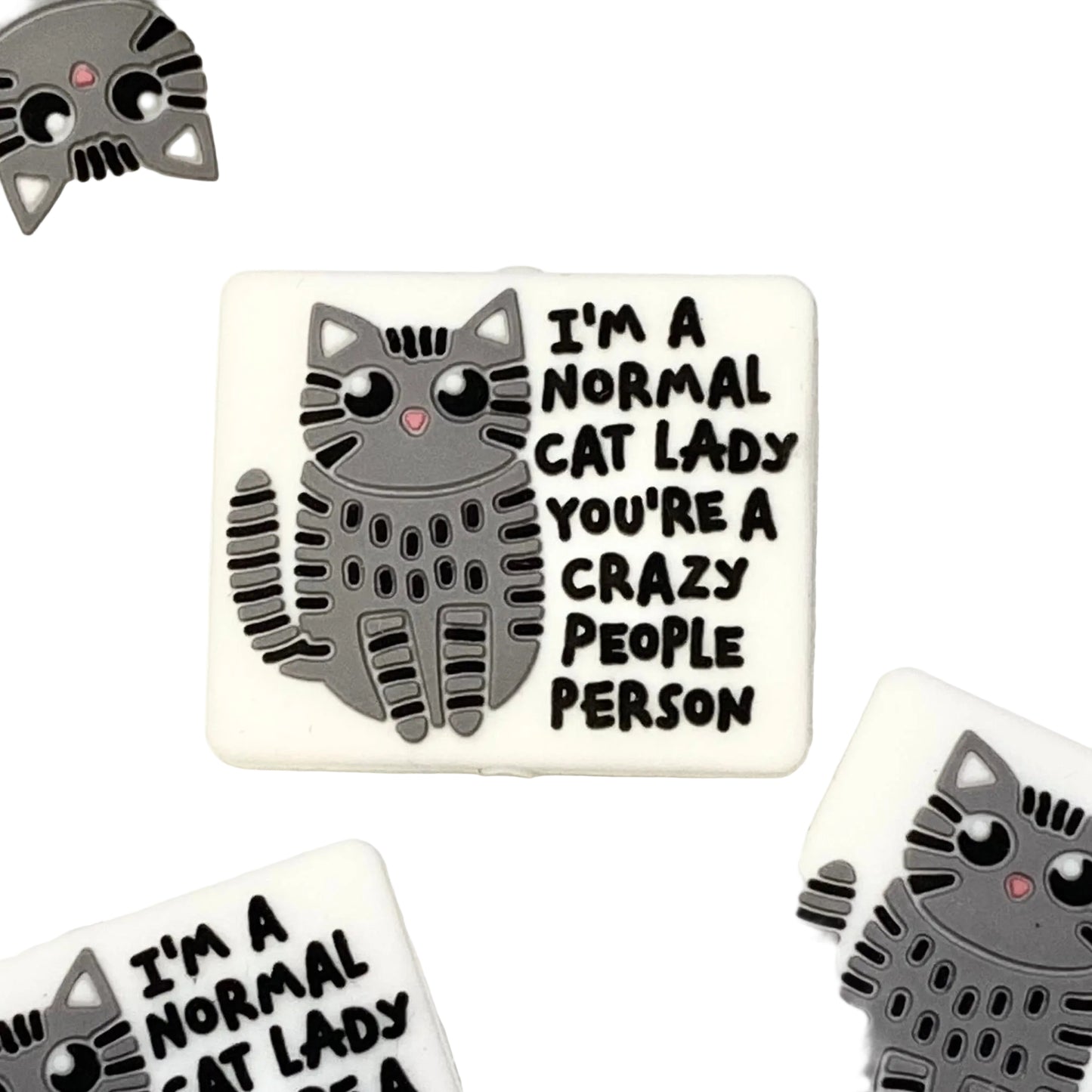 I'm a Normal Cat Lady Silicone Focal Beads