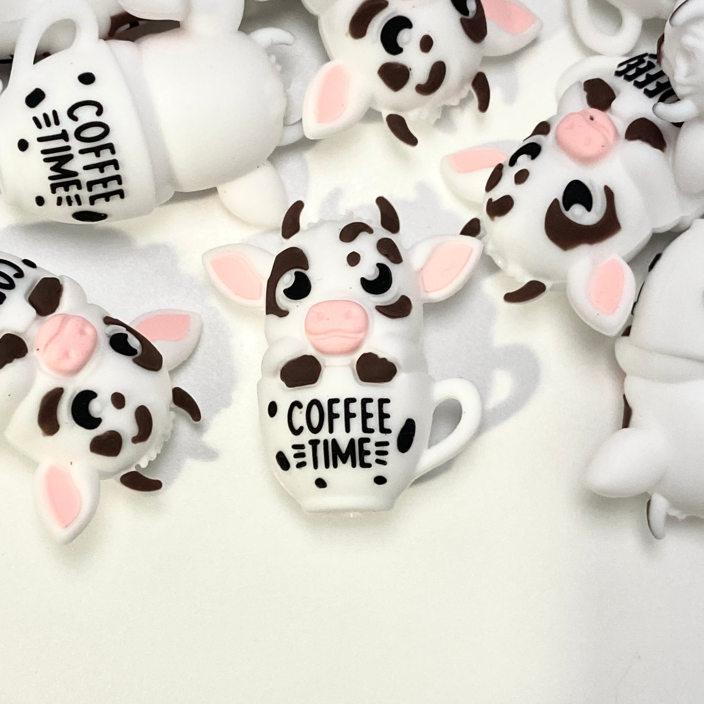 It's Coffee Time Heifers 3D Silicone Focal Beads