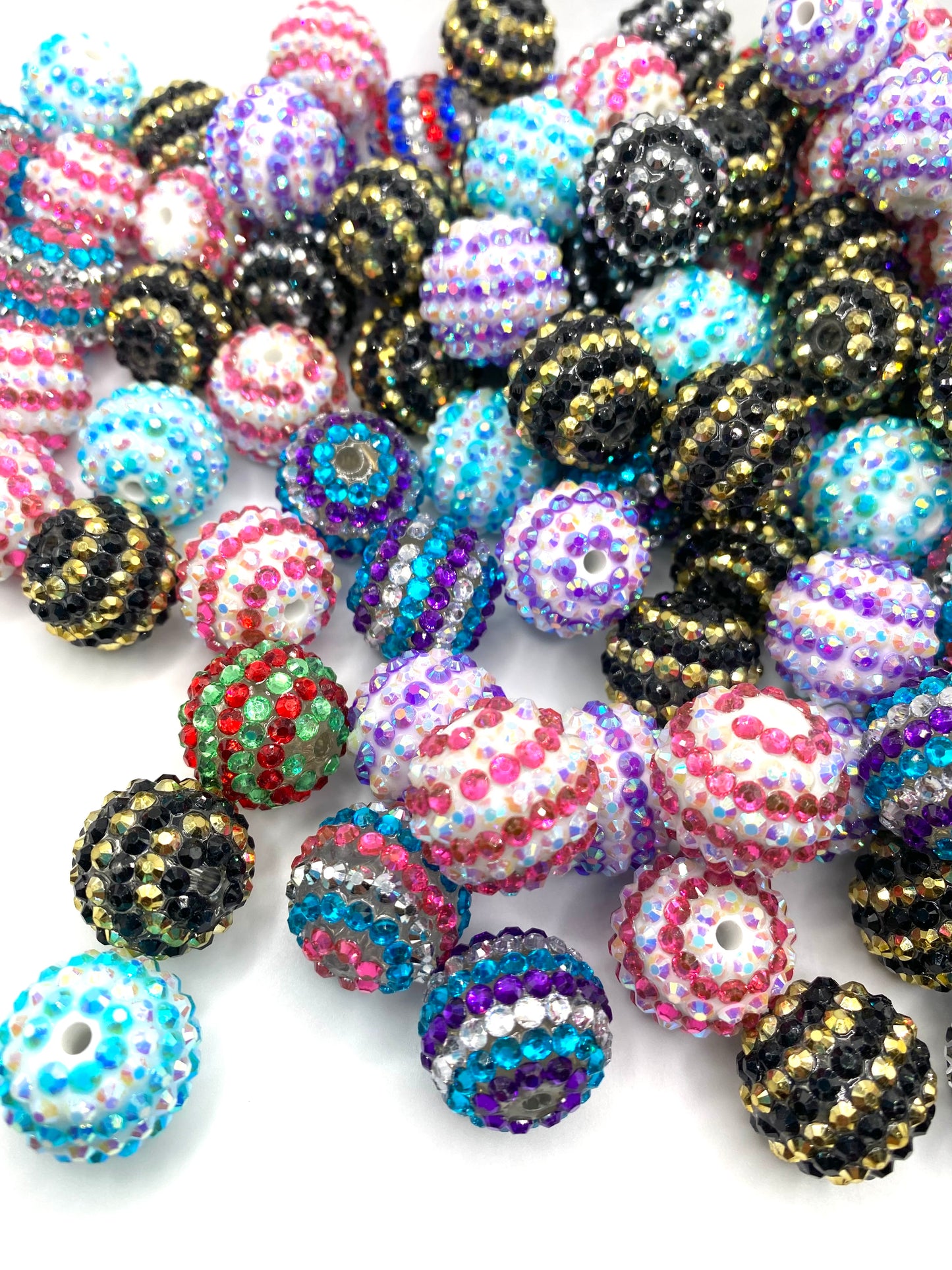 Mix Stripe Rhinestone Beads