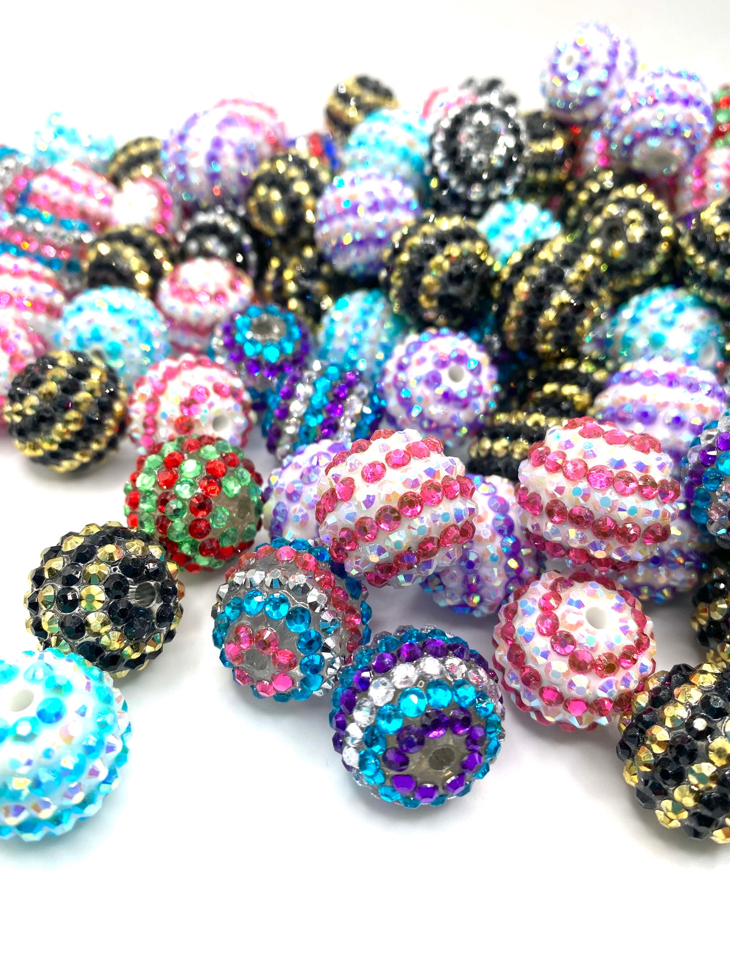 Mix Stripe Rhinestone Beads