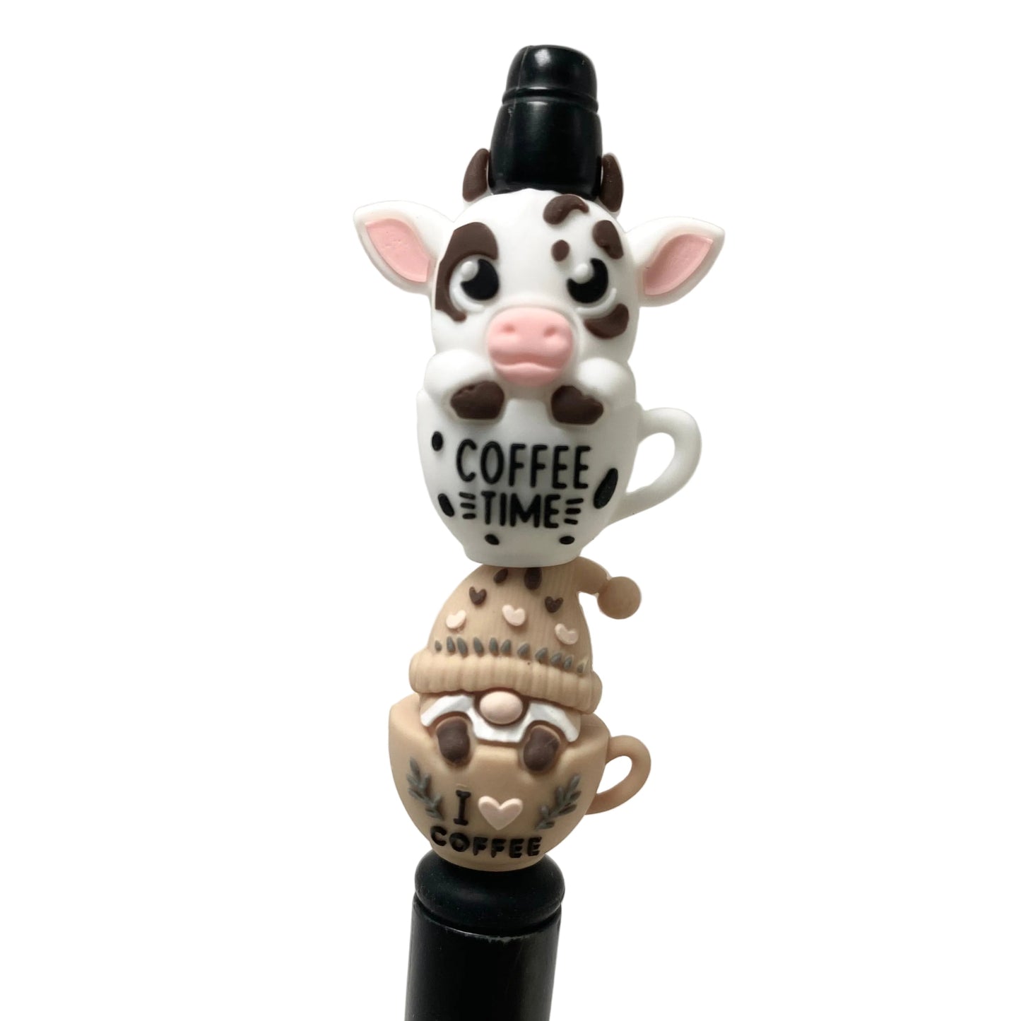 It's Coffee Time Heifers 3D Silicone Focal Beads