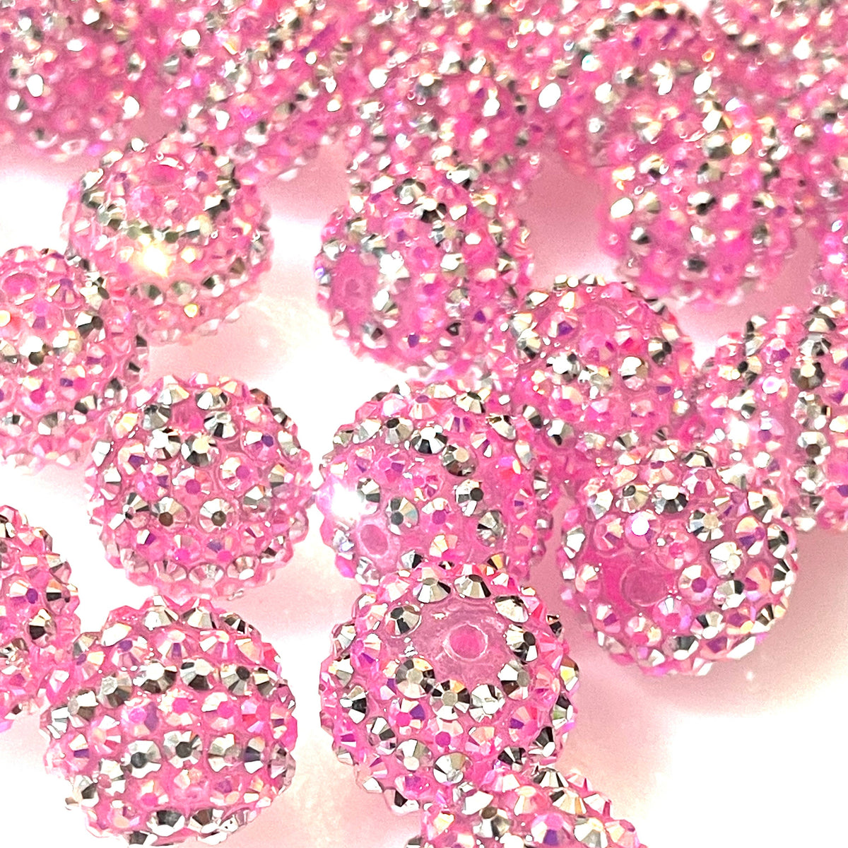 Pink Princess Rhinestone Princess Pink Rhinestone Beads – Emerald City Beads & Supplies