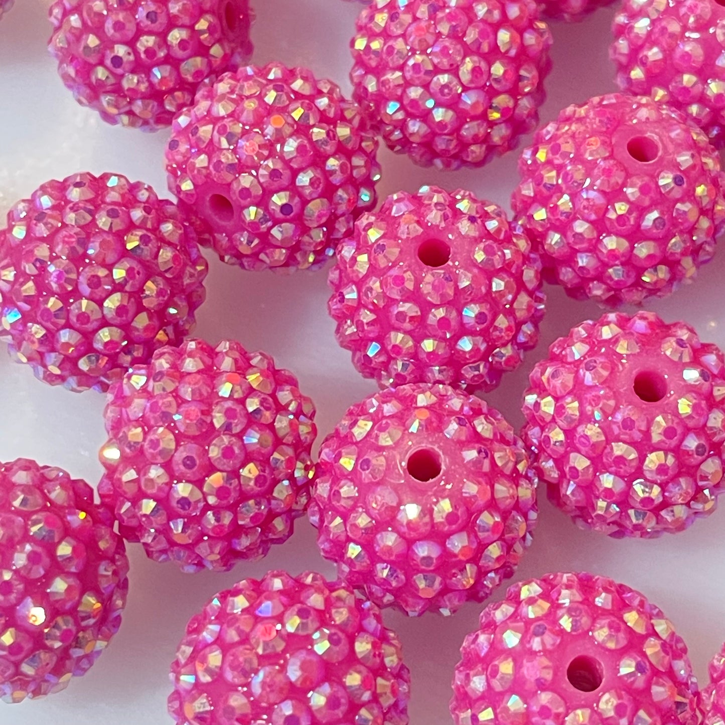 Pink Power Rhinestone Beads