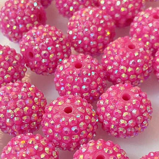 Pink Power Rhinestone Beads