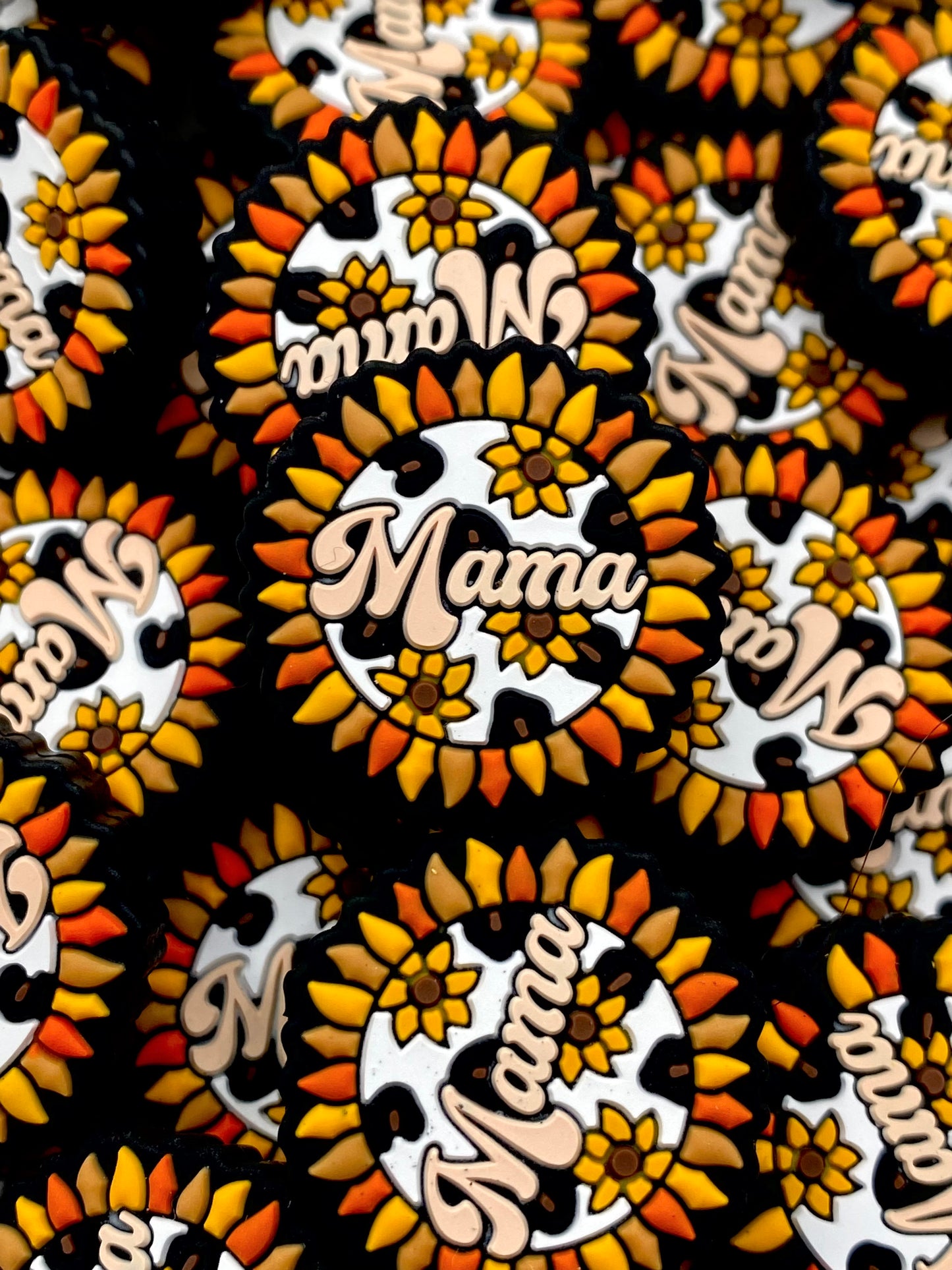 Sunflower Mama Silicone Focal Beads