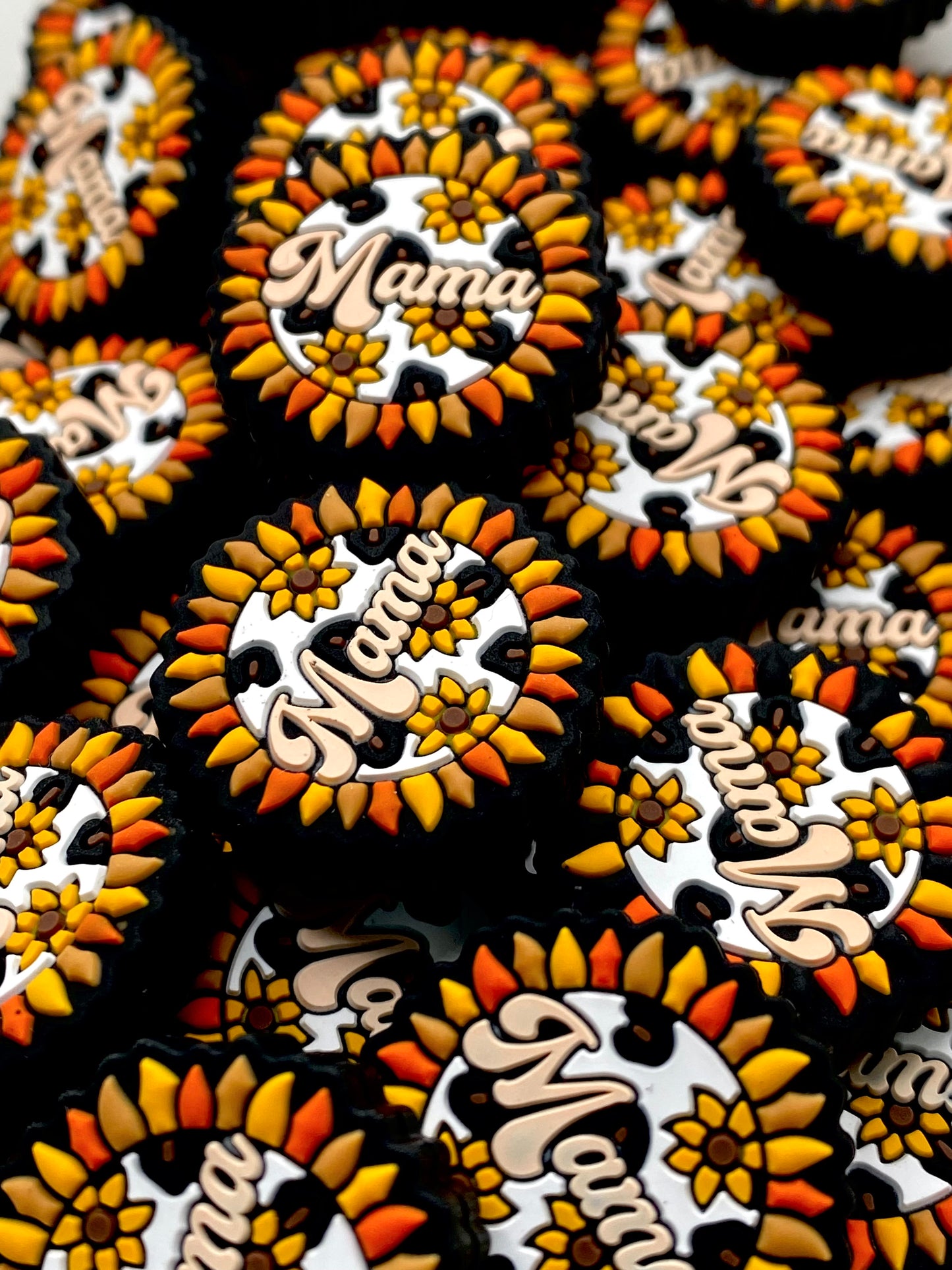 Sunflower Mama Silicone Focal Beads