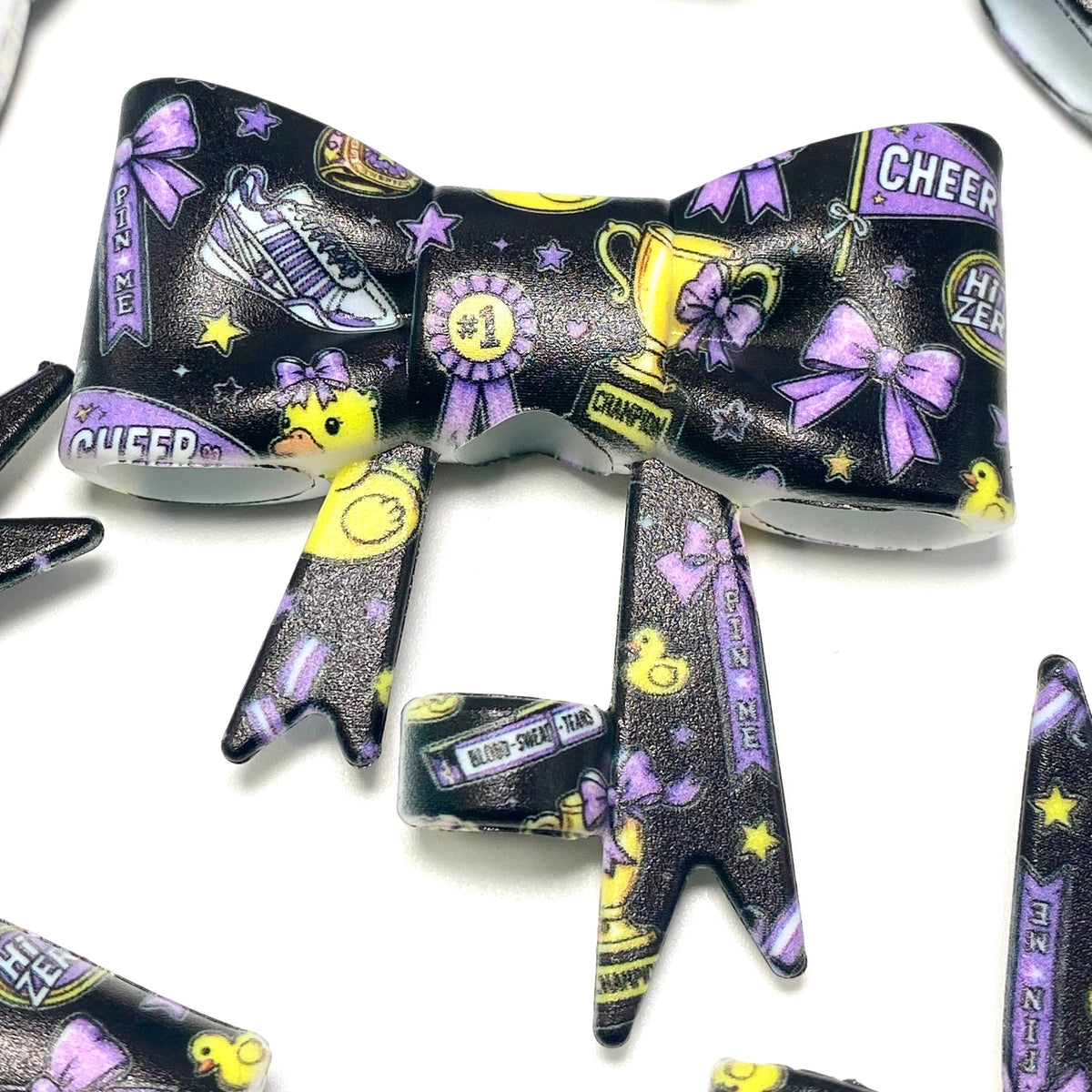 This is All Star Cheer 3D Silicone Straw Topper