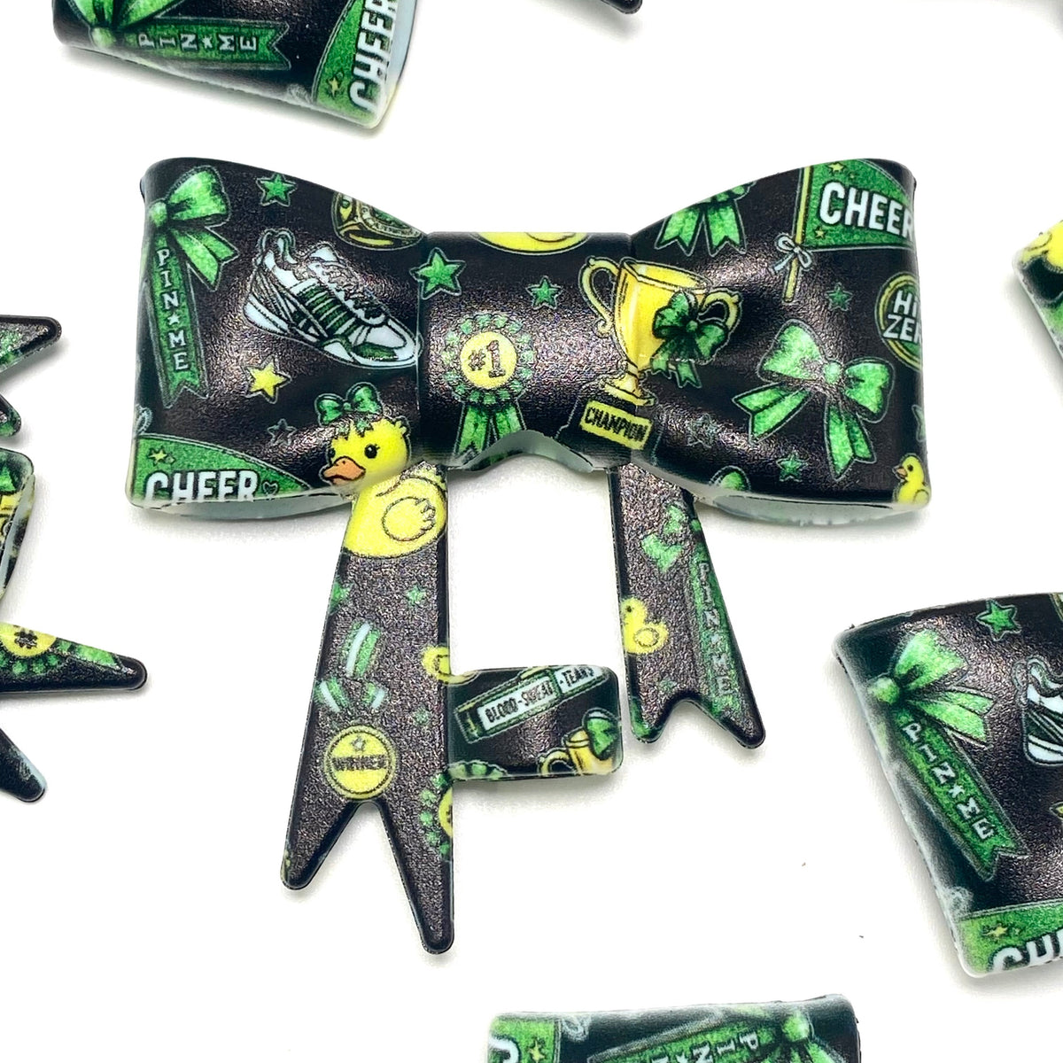 This is All Star Cheer 3D Silicone Straw Topper