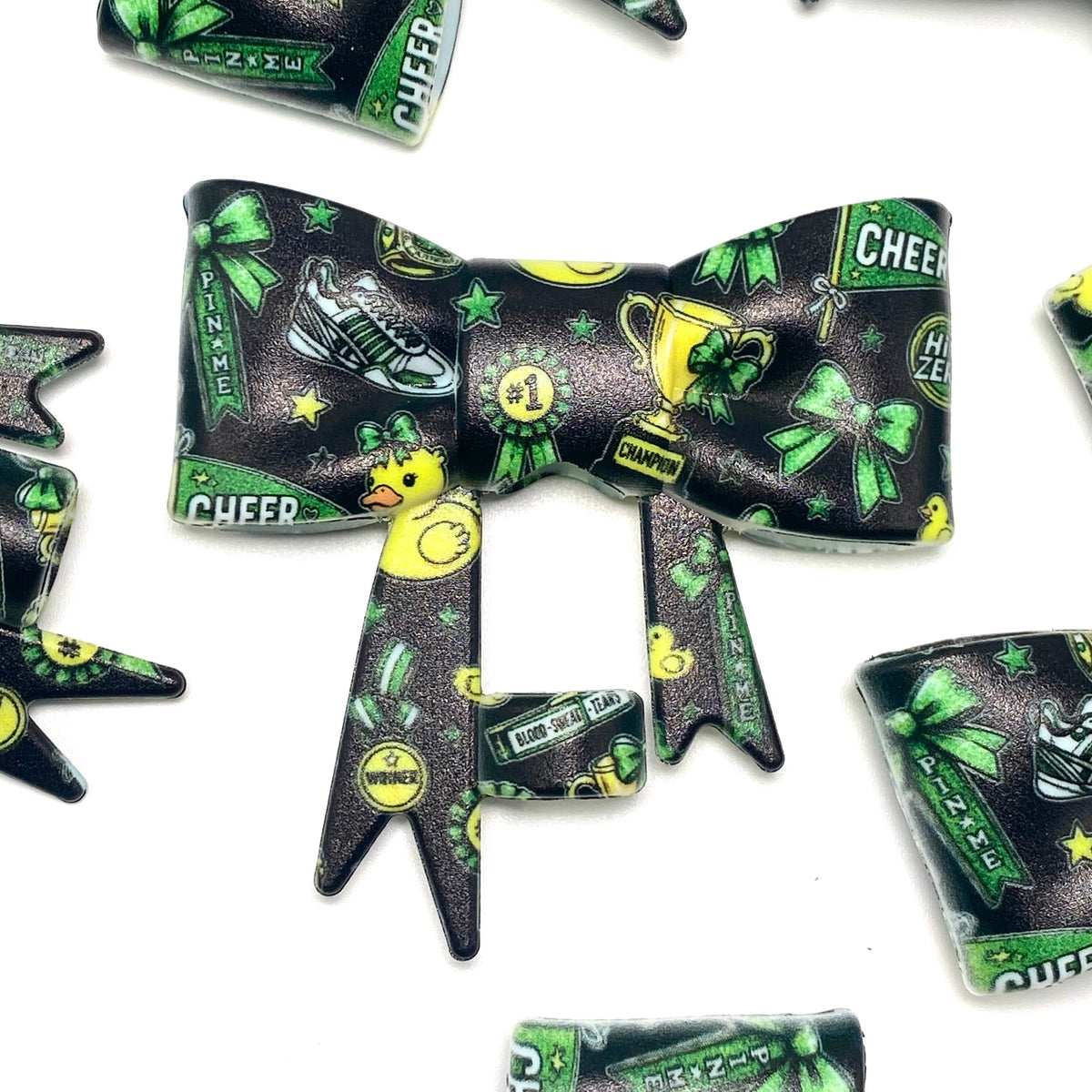 This is All Star Cheer 3D Silicone Straw Topper