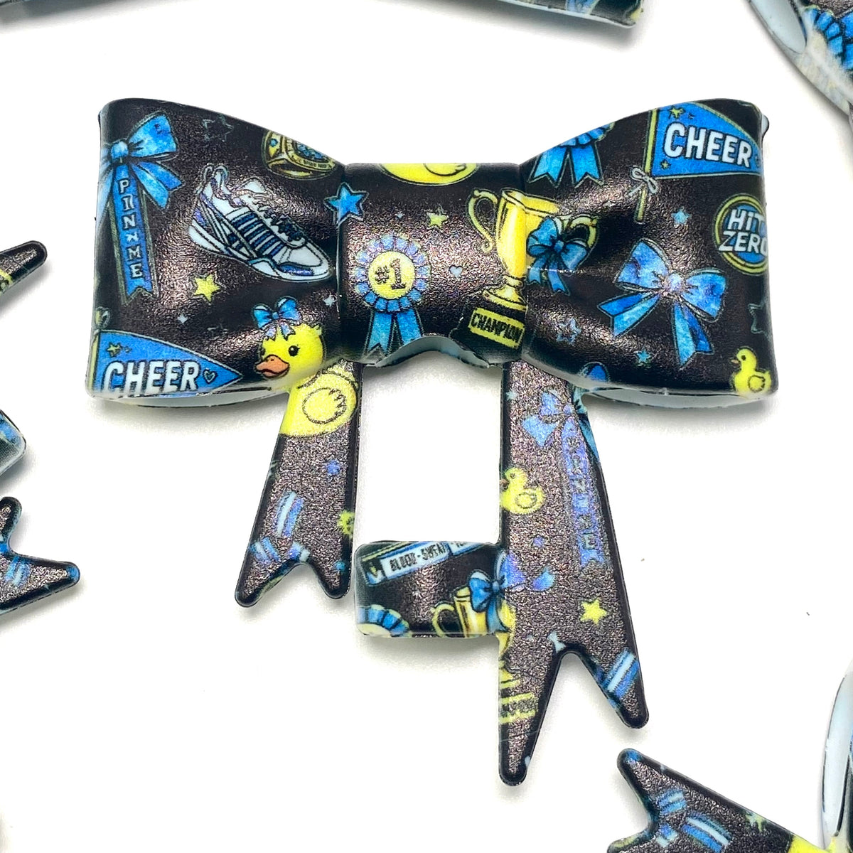 This is All Star Cheer 3D Silicone Straw Topper