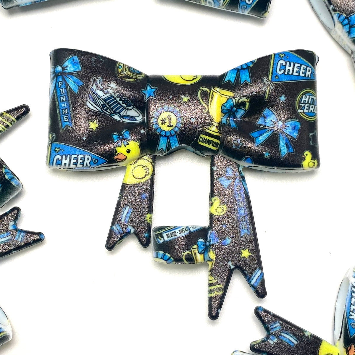 This is All Star Cheer 3D Silicone Straw Topper