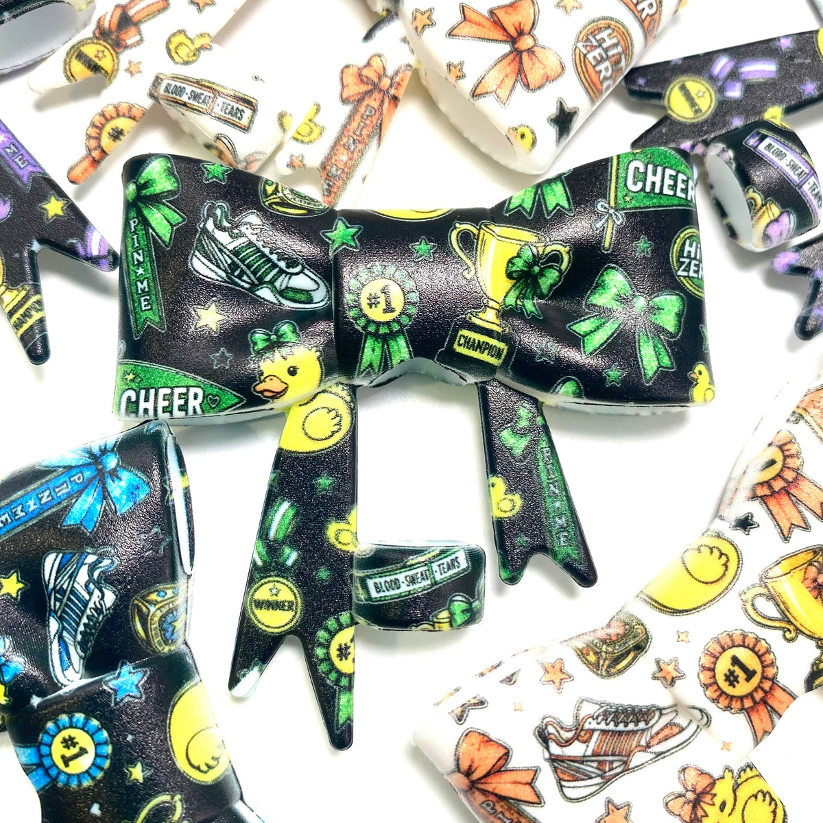 This is All Star Cheer 3D Silicone Straw Topper