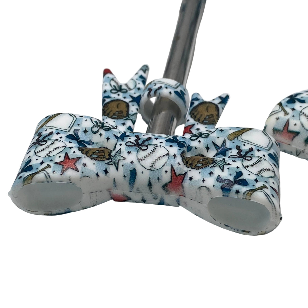 Meet Me at the Ballpark 3D Silicone Straw Topper