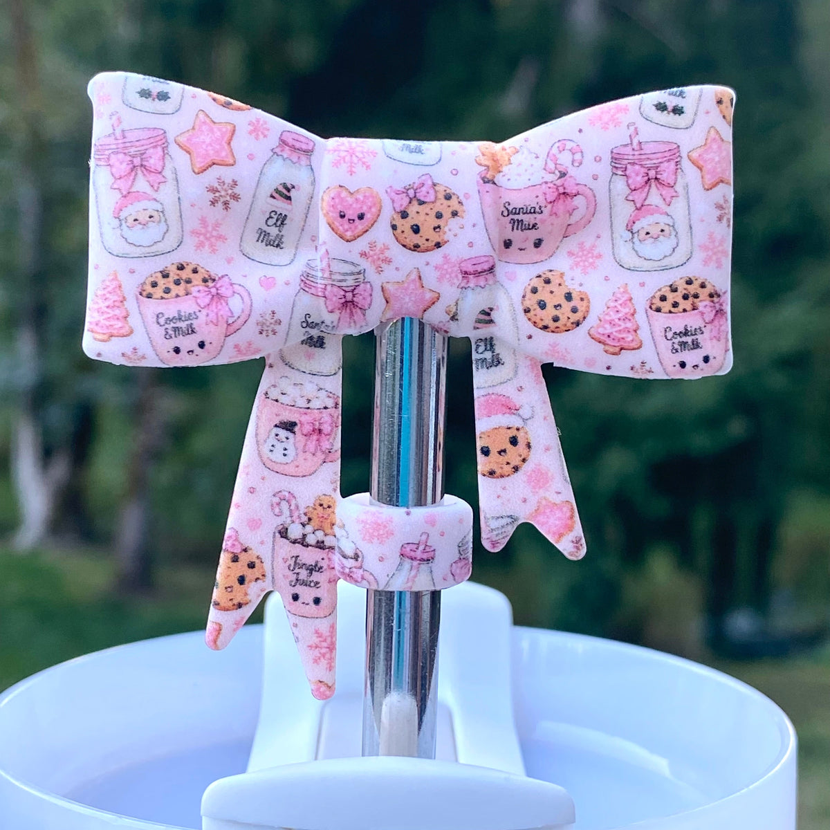 Milk, Cookies and Christmas Magic 3D Silicone Straw Topper