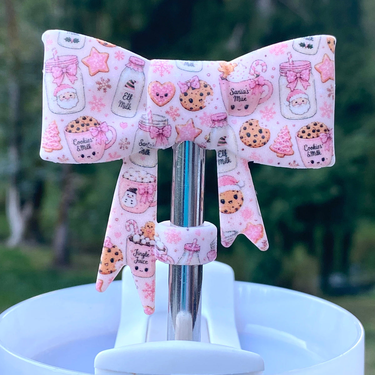 Milk, Cookies and Christmas Magic 3D Silicone Straw Topper