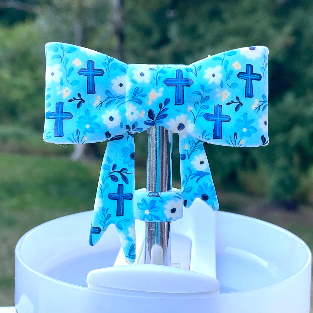 Faith Looks Pretty on You 3D Silicone Straw Topper