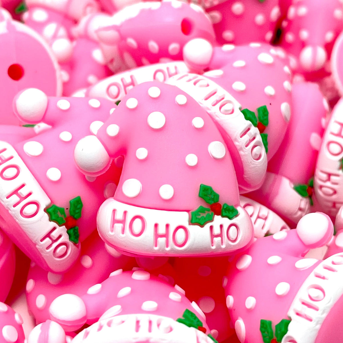 Ho Ho Hold My Lip Gloss 3D Silicone Focal Beads