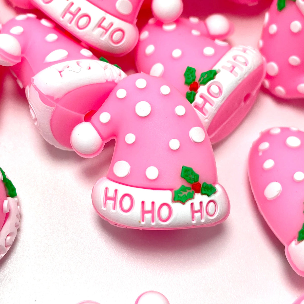 Ho Ho Hold My Lip Gloss 3D Silicone Focal Beads