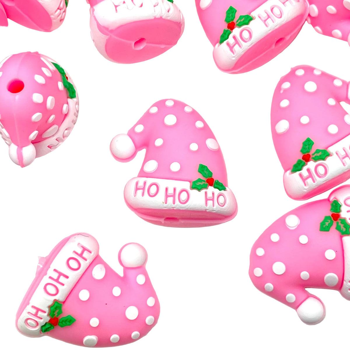 Ho Ho Hold My Lip Gloss 3D Silicone Focal Beads
