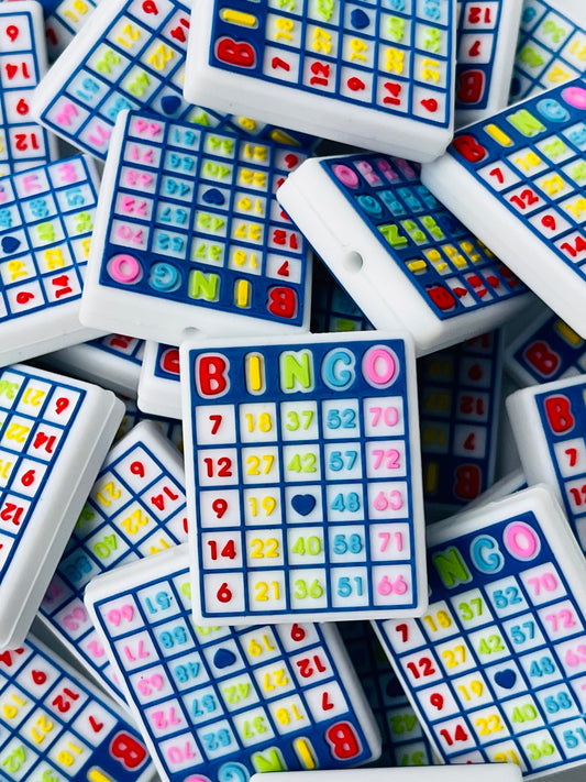 Bingo Board Silicone Focal Beads