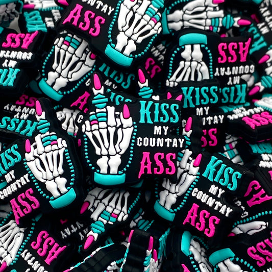 Kiss My Country Ass Silicone Focal Beads