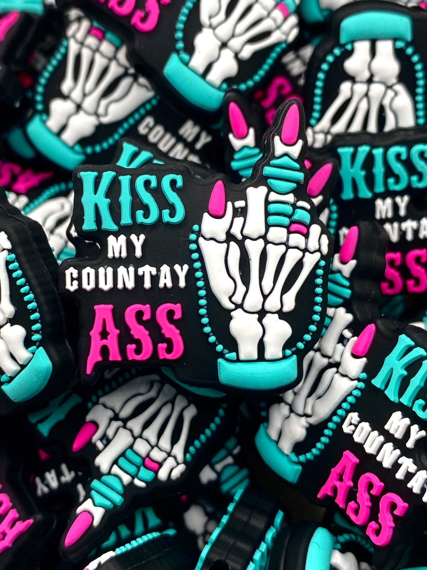 Kiss My Country Ass Silicone Focal Beads