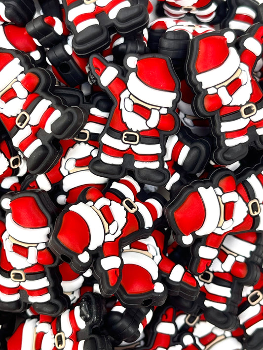 Dabbing Santa Silicone Focal Beads | Christmas Beads