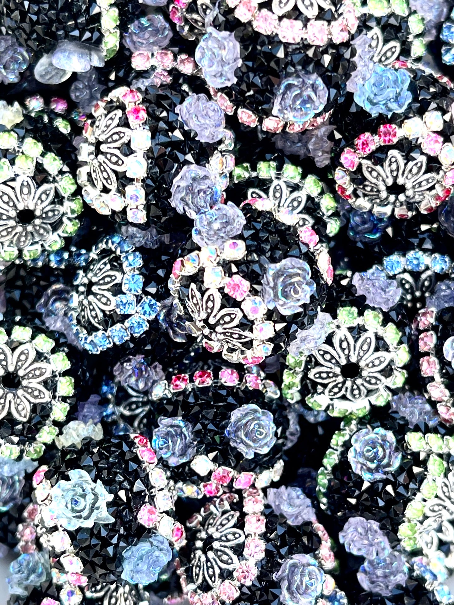 Rosie Posie Acrylic Beads 18mm | Rose Beads | Flower Beads