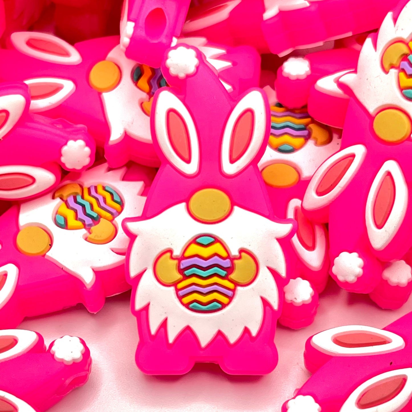 Pink Easter Vibes Silicone Focal Beads