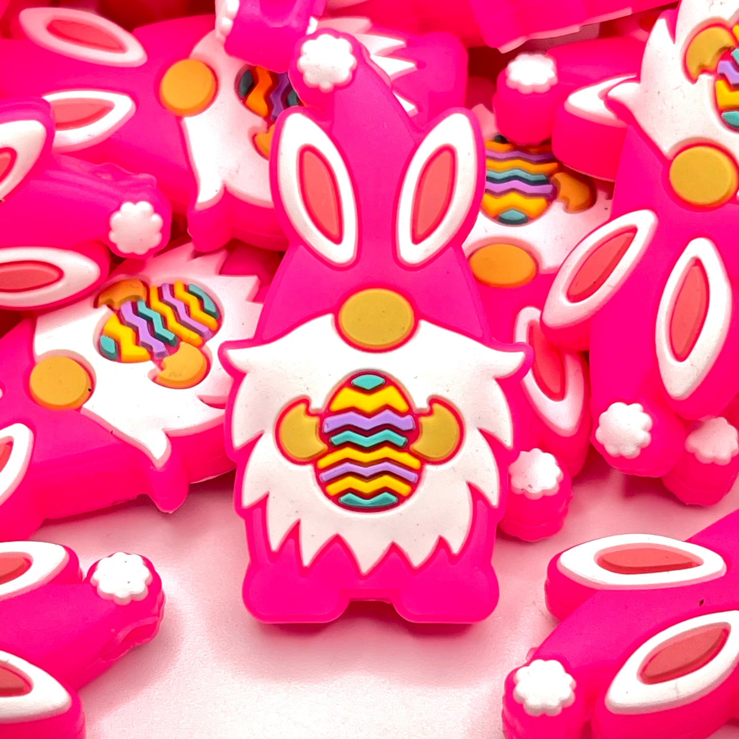 Pink Easter Vibes Silicone Focal Beads