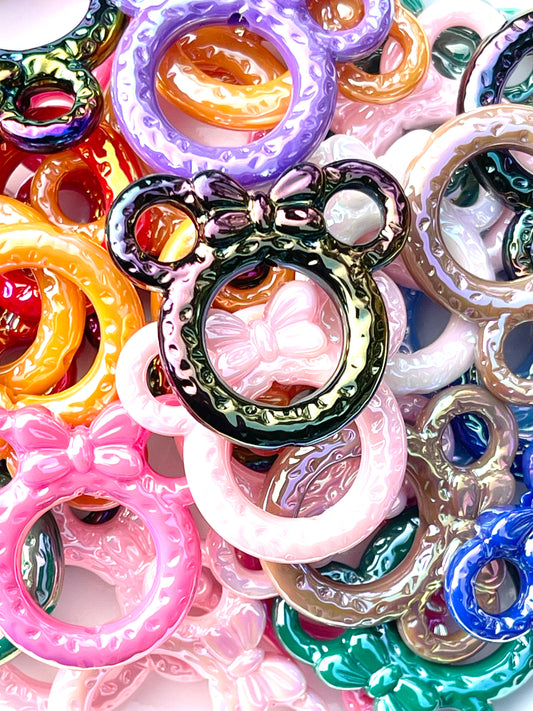 Mouse Acrylic Beads 34 x 37mm - Random Mix