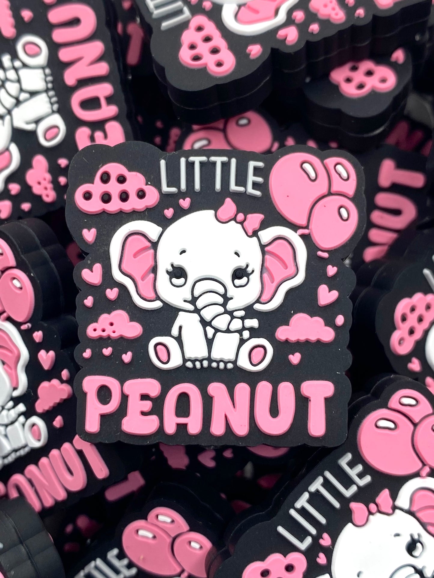 Little Peanut Elephant Silicone Focal Beads