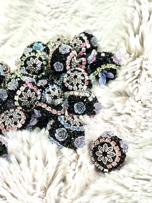 Rosie Posie Acrylic Beads 18mm | Rose Beads | Flower Beads