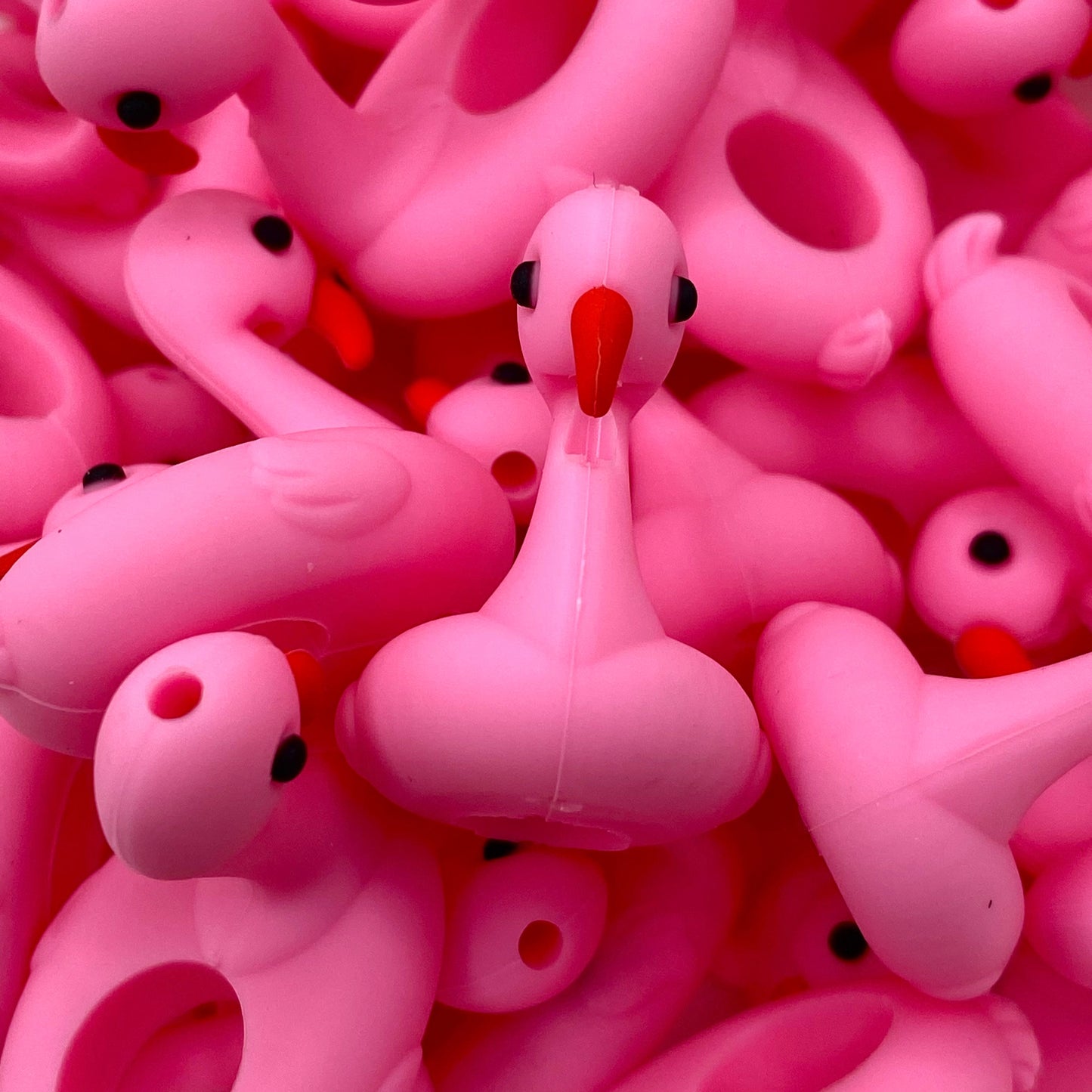 Stand Tall Dream Big Flamingo 3D Silicone Focal Beads