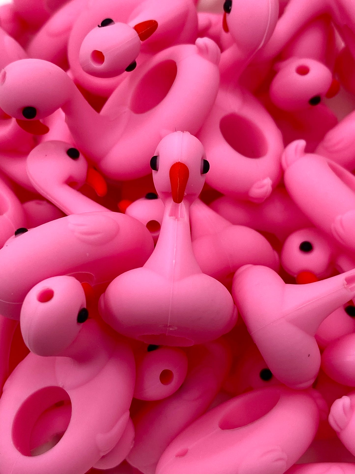 Stand Tall Dream Big Flamingo 3D Silicone Focal Beads