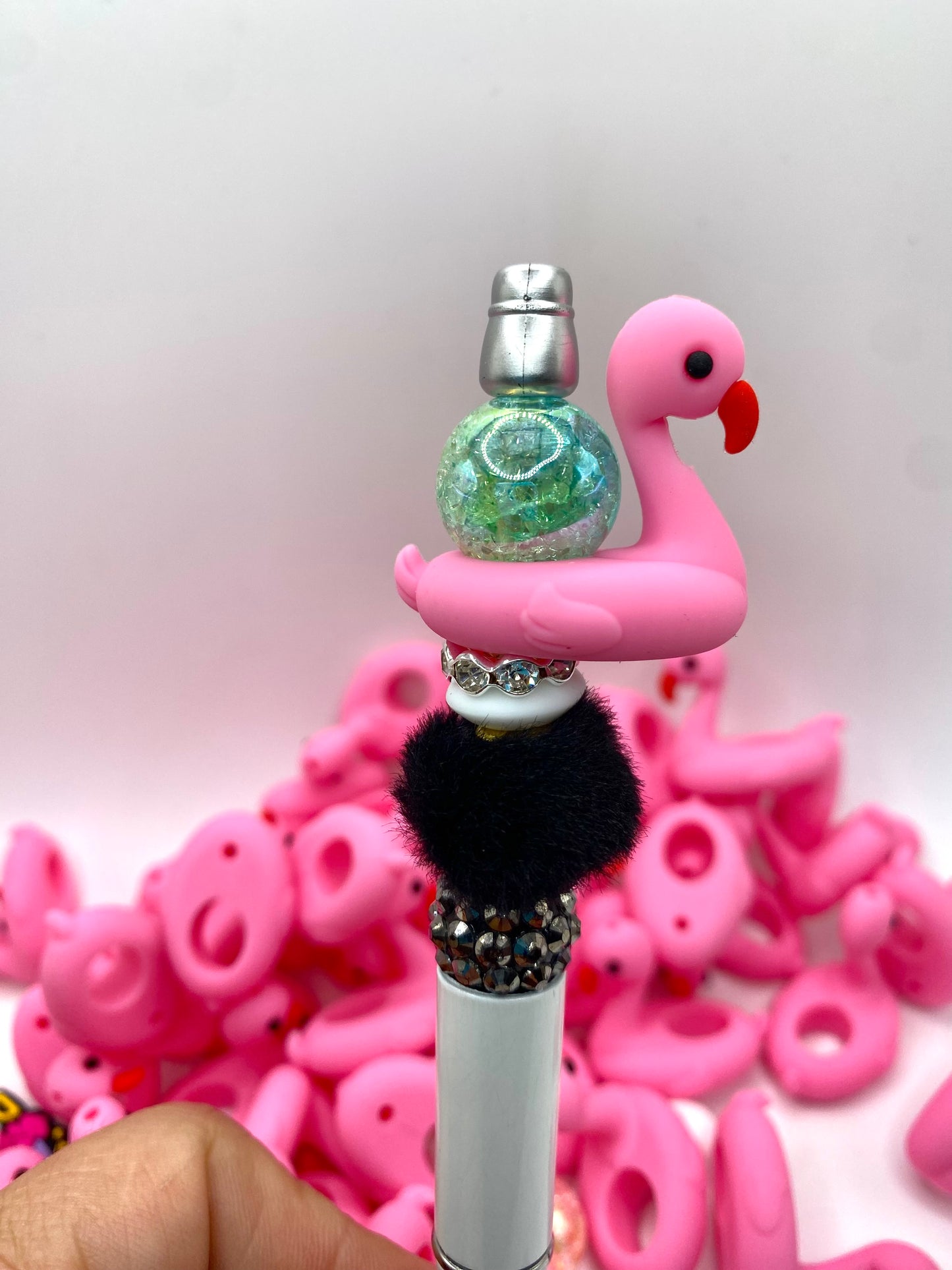 Stand Tall Dream Big Flamingo 3D Silicone Focal Beads