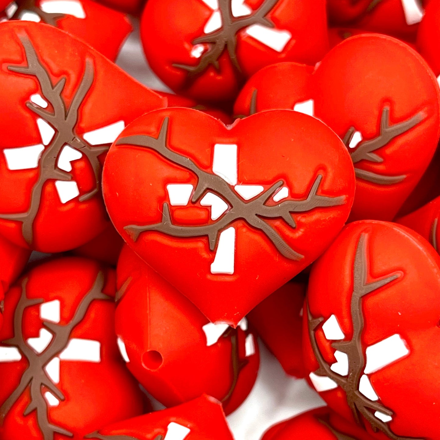 Trust His Heart 3D Silicone Focal Beads