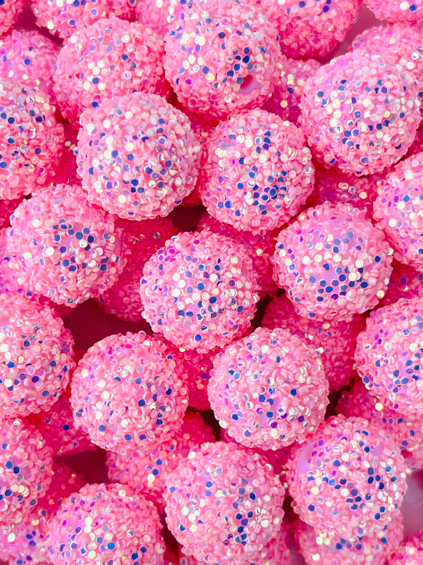 Pink Mermaid Tears Sequins Beads