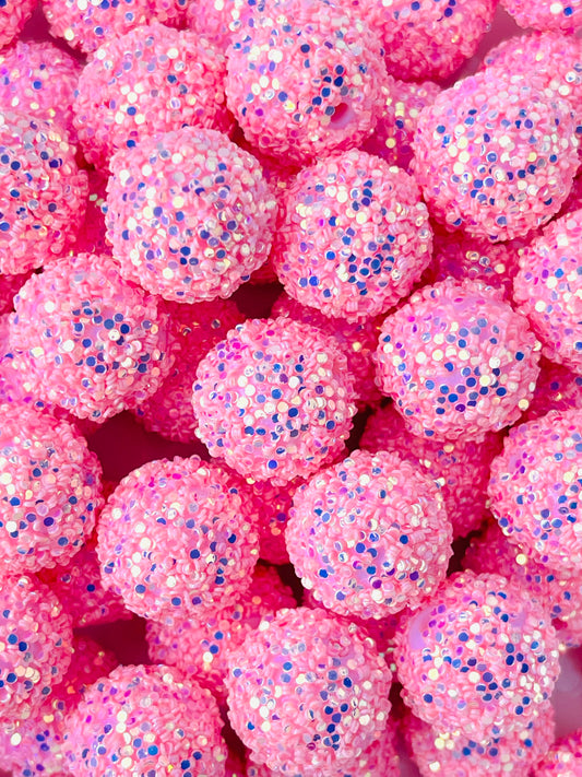 Pink Mermaid Tears Sequins Beads 16mm | Pink Beads