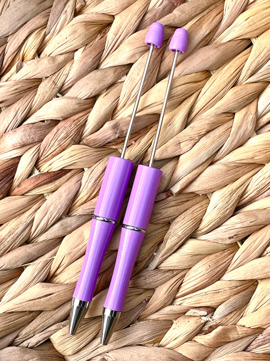 Purple 6pcs / Lot - Plastic Beadable Pens