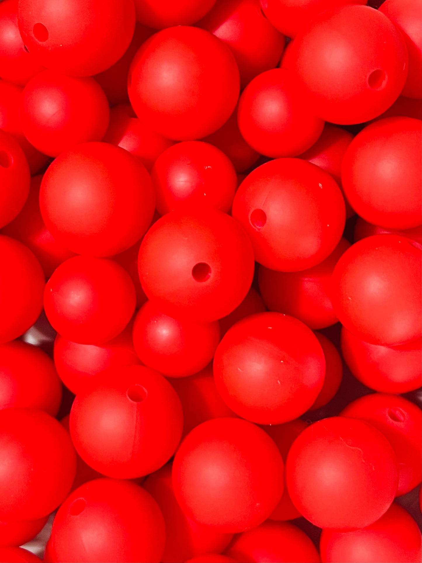 Red R103 Silicone Beads