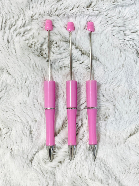 Pink 6pcs / Lot - Plastic Beadable Pens