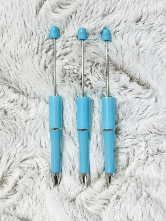 Blue 6pcs / Lot - Plastic Beadable Pens