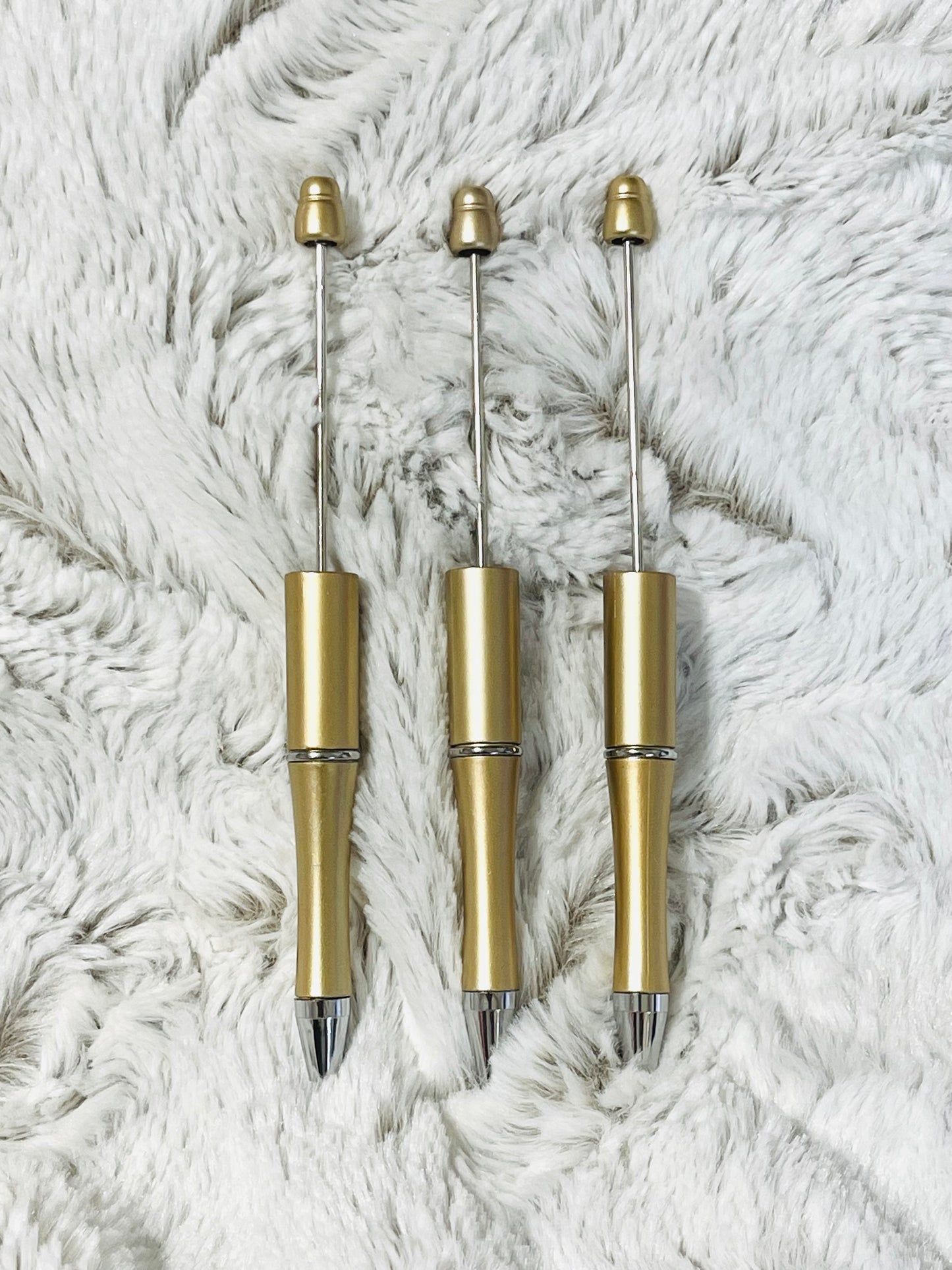 Gold 6pcs / Lot - Plastic Beadable Pens