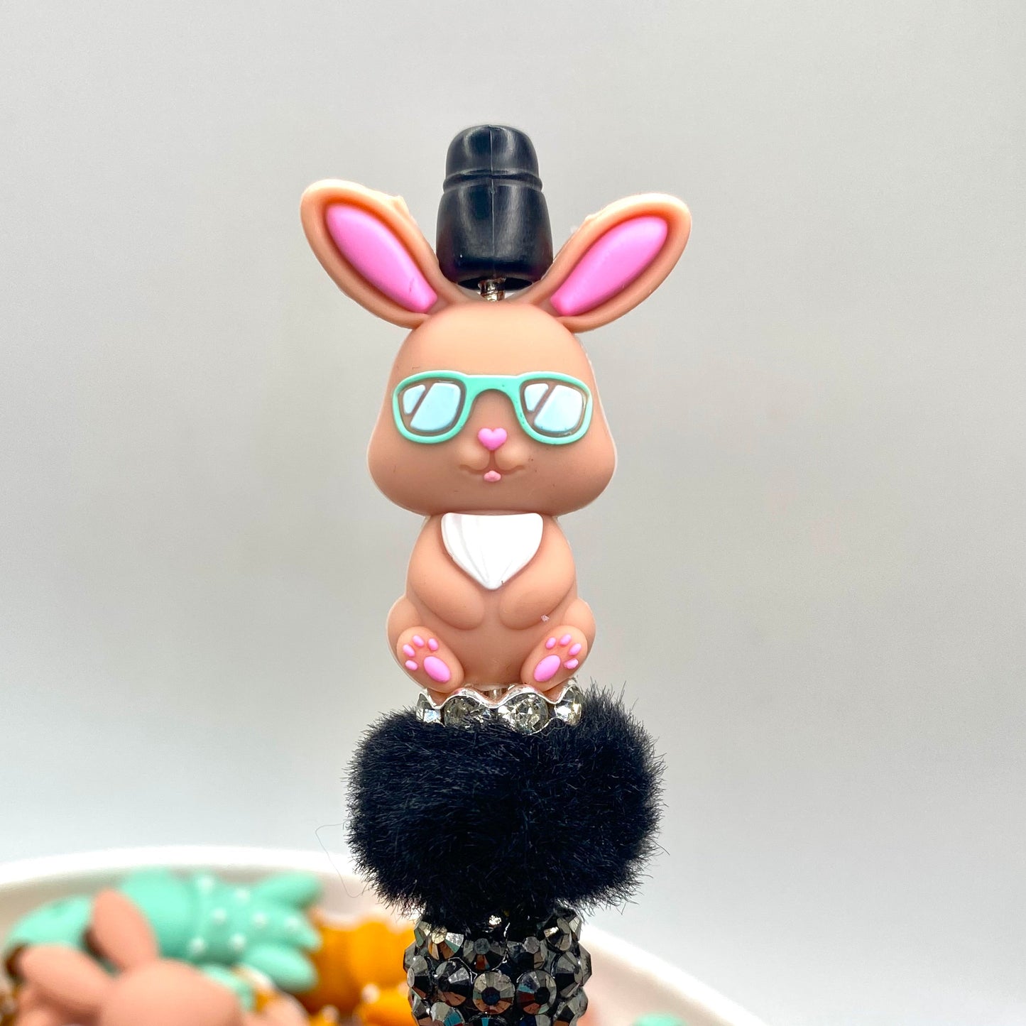 Bunny Vibes 3D Silicone Focal Beads