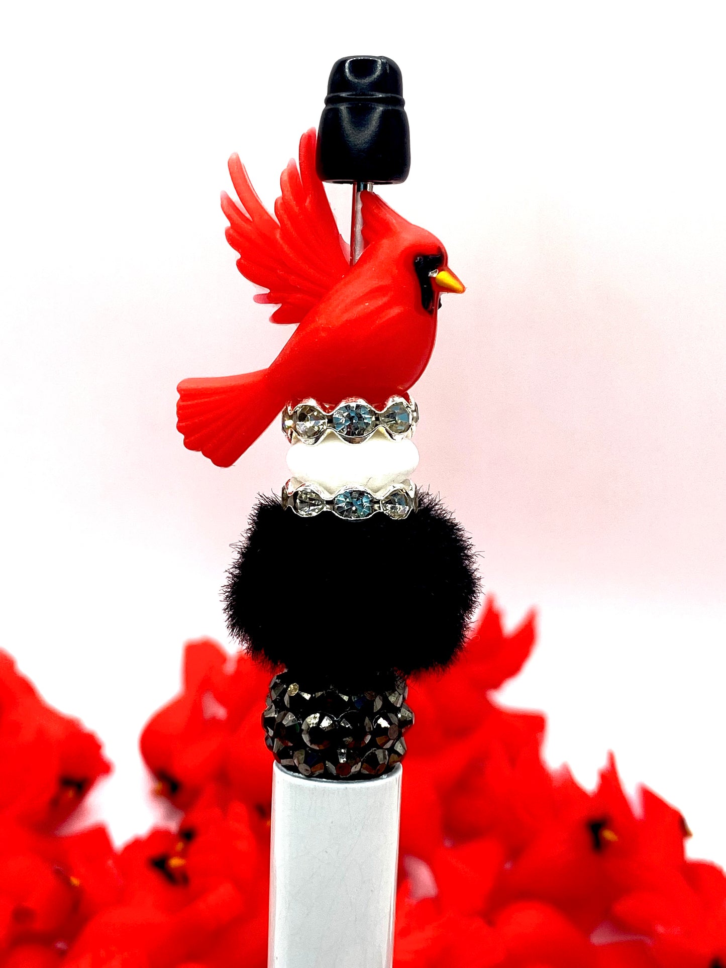 Cardinals Appears When Angels Are Near 3D Silicone Focal Beads