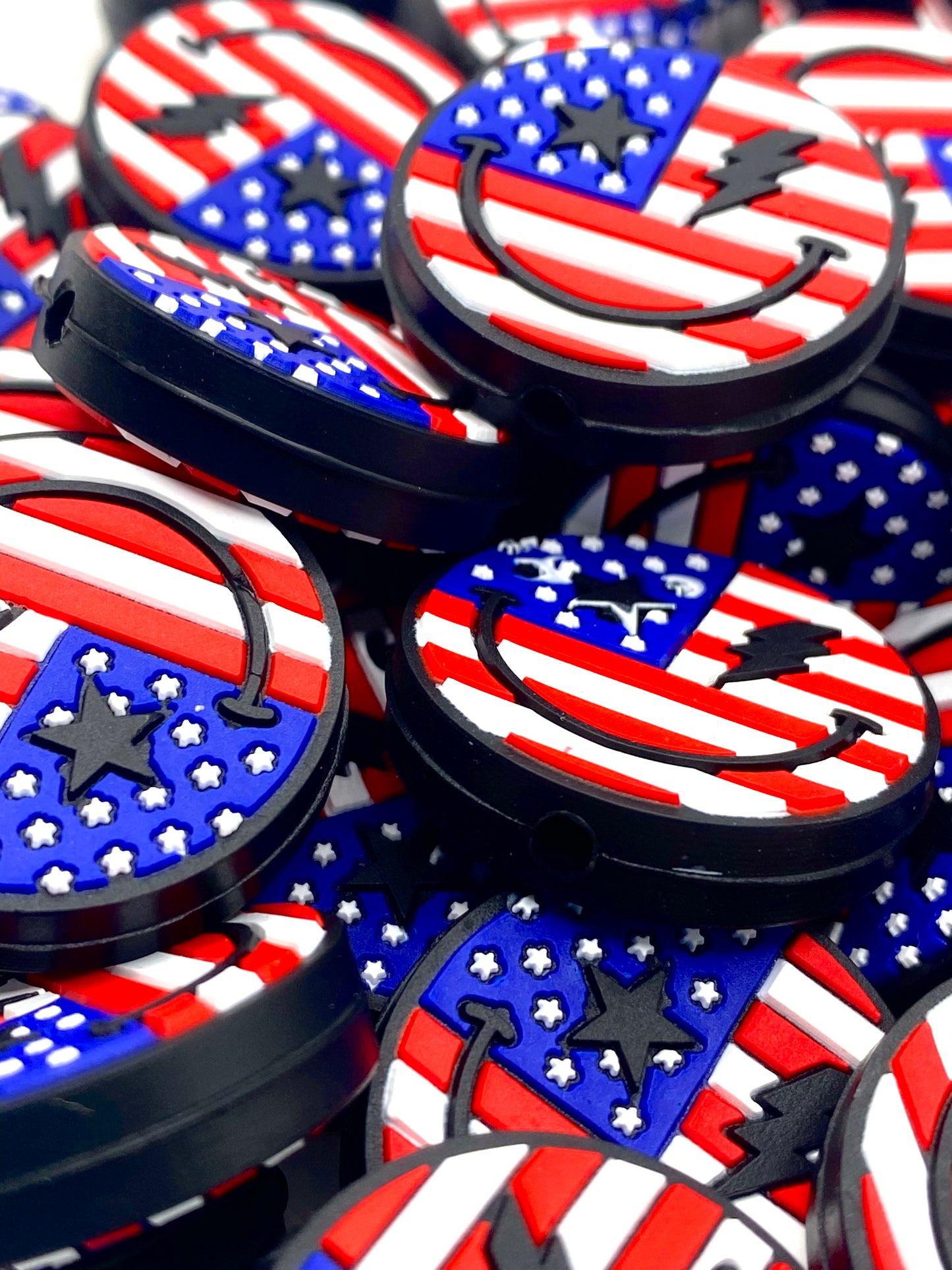 Smile America Silicone Focal Beads